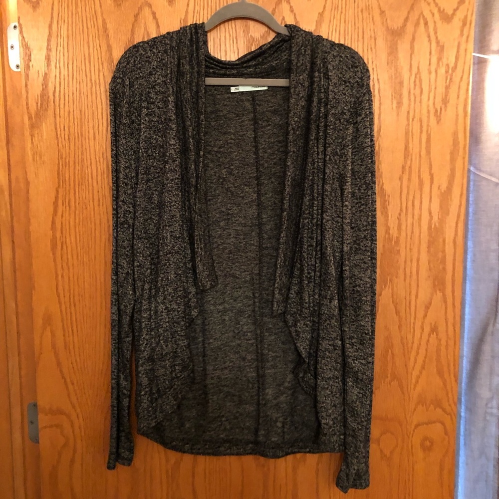 Maurice’s black and white spotted cardigan